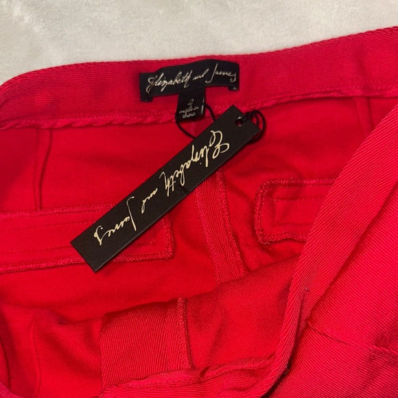Elizabeth and James Vibrant Red Women's Pants - Picture 2 of 7